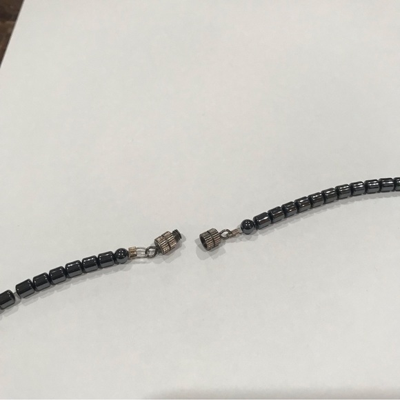 Necklace Hematite Wolf head pendant necklace , vintage - Picture 4 of 6